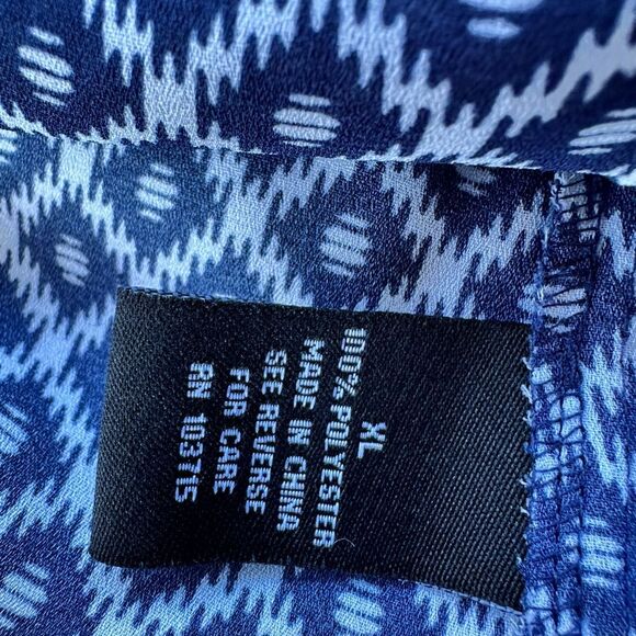🎉5 for $45 🎉 Zac Rachel Top Blouse Shirt Size XL Navy - Picture 9 of 9